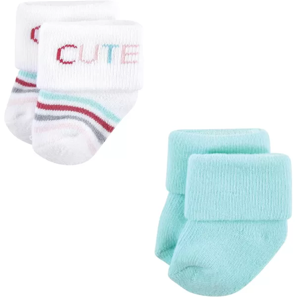 Hudson Baby Baby Girls' Cotton Rich Newborn and Terry Socks