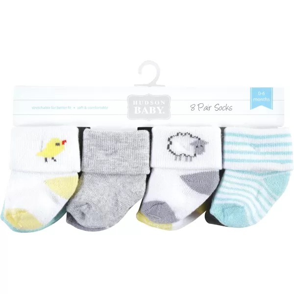 Hudson Baby Baby Girls' Cotton Rich Newborn and Terry Socks