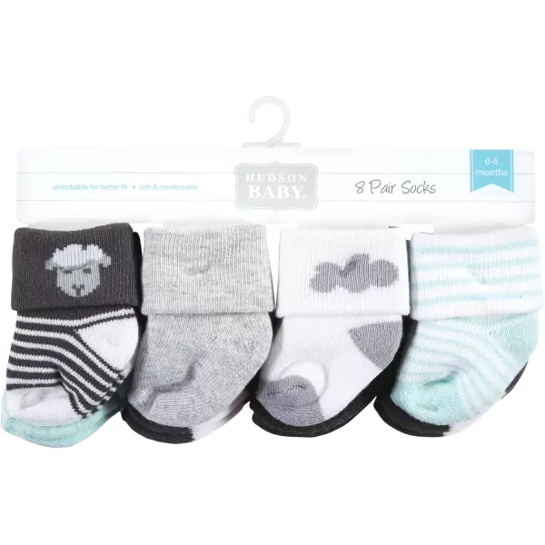Hudson Baby Baby Girls' Cotton Rich Newborn and Terry Socks