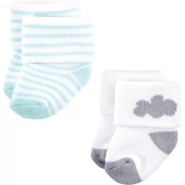 Hudson Baby Baby Girls' Cotton Rich Newborn and Terry Socks