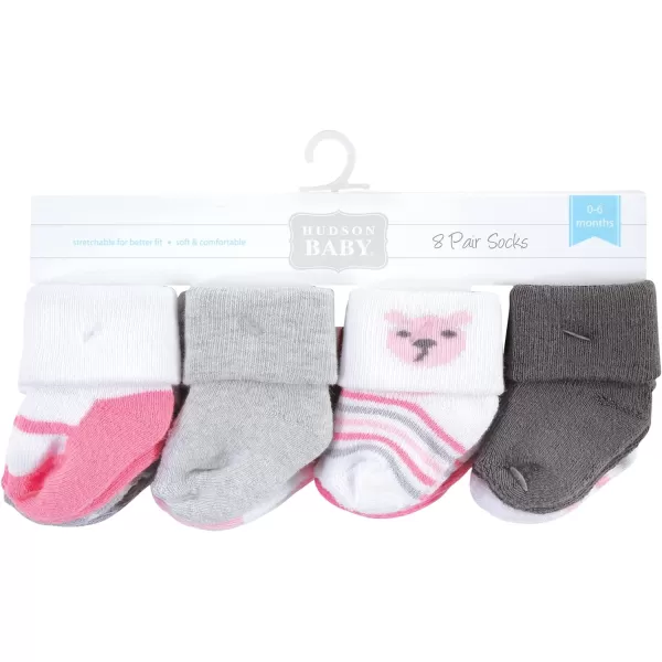 Hudson Baby Baby Girls' Cotton Rich Newborn and Terry Socks