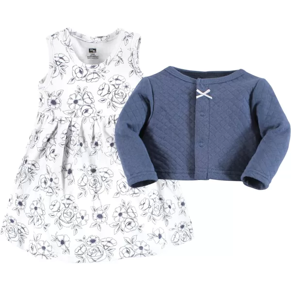 Hudson Baby Girls' One Size Quilted Cardigan and Dress