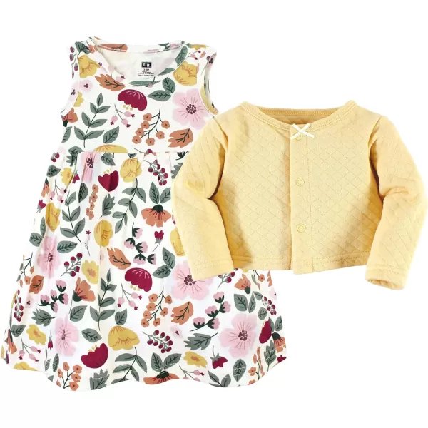 Hudson Baby Girls' One Size Quilted Cardigan and Dress