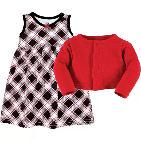Hudson Baby Girls' One Size Quilted Cardigan and Dress