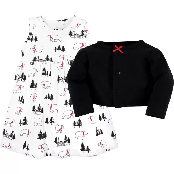 Hudson Baby Girls' One Size Quilted Cardigan and Dress