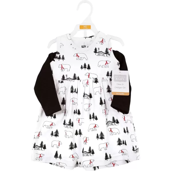 Hudson Baby Girls' One Size Quilted Cardigan and Dress