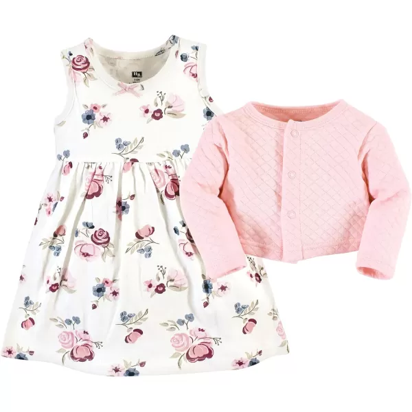 Hudson Baby Girls' One Size Quilted Cardigan and Dress