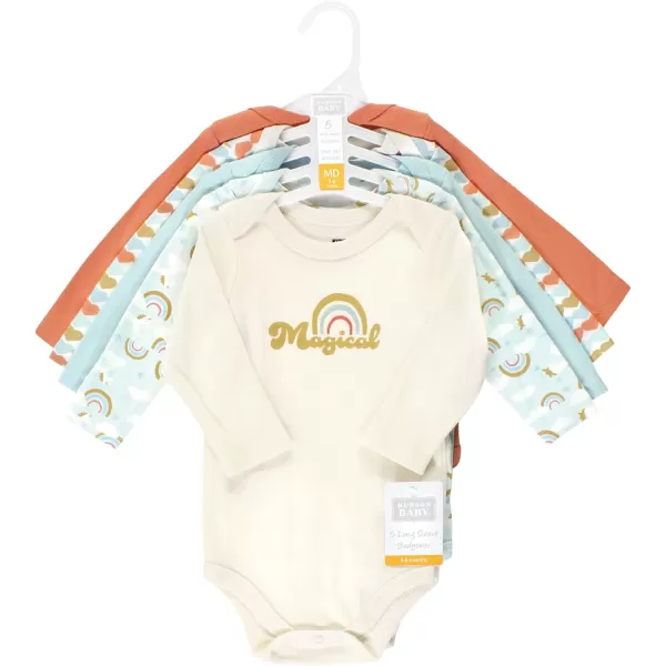 Hudson Baby Unisex Baby Cotton Long-Sleeve Bodysuits
