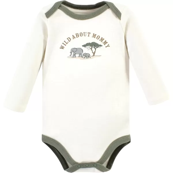 Hudson Baby Unisex Baby Cotton Long-Sleeve Bodysuits