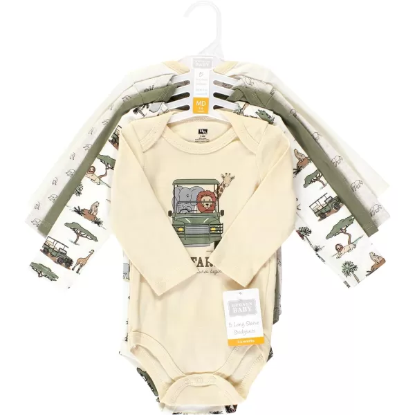 Hudson Baby Unisex Baby Cotton Long-Sleeve Bodysuits