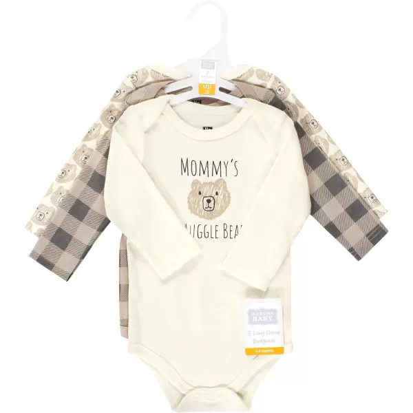 Hudson Baby Unisex Baby Cotton Long-Sleeve Bodysuits