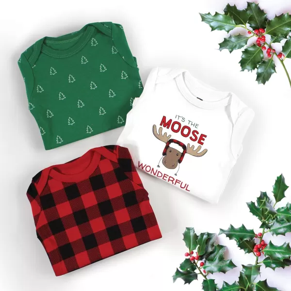 Hudson Baby Unisex Baby Cotton Long-Sleeve Bodysuits