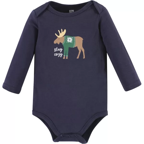 Hudson Baby Unisex Baby Cotton Long-Sleeve Bodysuits