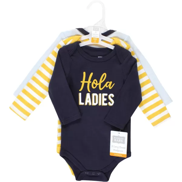 Hudson Baby Unisex Baby Cotton Long-Sleeve Bodysuits