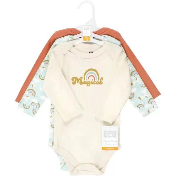 Hudson Baby Unisex Baby Cotton Long-Sleeve Bodysuits