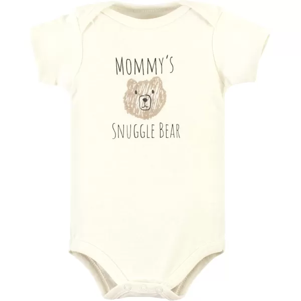 Hudson Baby Unisex Baby Unisex Baby Cotton Bodysuit, Pant and Shoe Set, Snuggle Bear, 12-18 Months