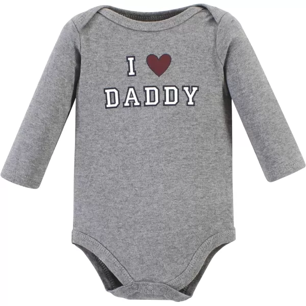 Hudson Baby Unisex Baby Unisex Baby Cotton Bodysuit and Pant Set, Boy Daddy, 0-3 Months