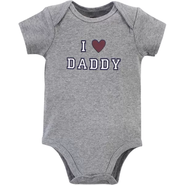 Hudson Baby Unisex Baby Unisex Baby Cotton Bodysuit and Pant Set, Boy Daddy, 6-9 Months
