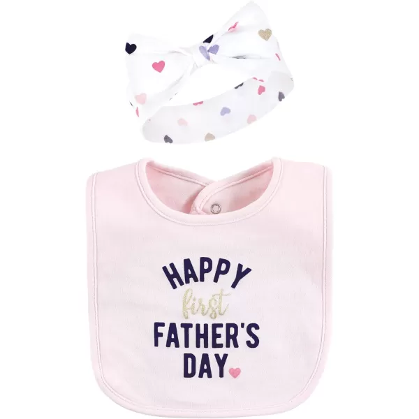 Hudson Baby Unisex BabyCotton Bib and Headband or Caps Set