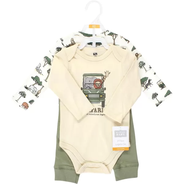 Hudson Baby Unisex Cotton Bodysuit and Pant Set