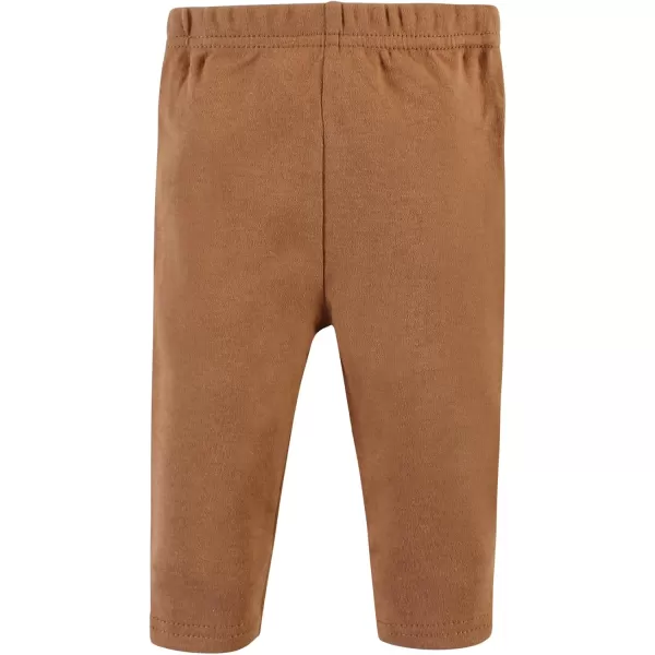 Hudson Baby baby-girls Unisex Baby Cotton Bodysuit and Pant Set, Cinnamon Hearts, 3-6 Months