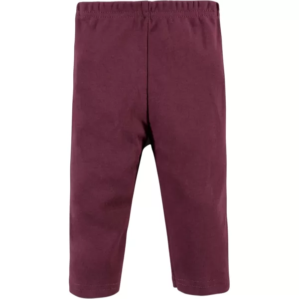 Hudson Baby baby-girls Unisex Baby Cotton Bodysuit and Pant Set, Plum Wildflower, 0-3 Months