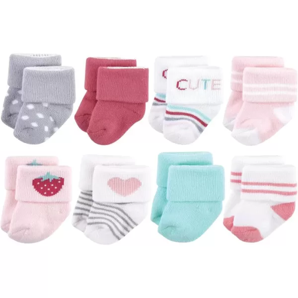 Hudson Baby Baby Girls' Cotton Rich Newborn and Terry Socks