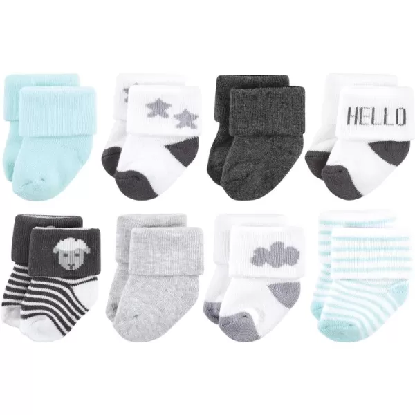 Hudson Baby Baby Girls' Cotton Rich Newborn and Terry Socks
