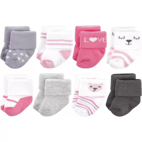 Hudson Baby Baby Girls' Cotton Rich Newborn and Terry Socks