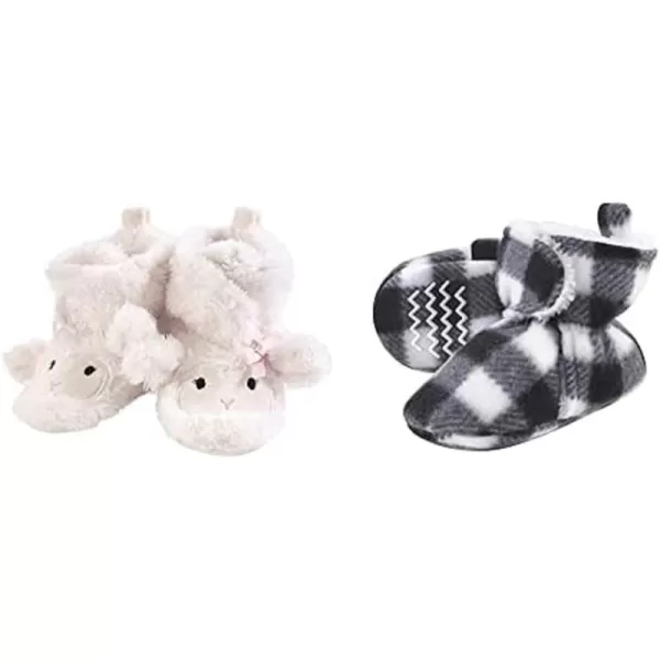 Hudson Baby Cozy Fleece and Sherpa Booties, 2-Pack