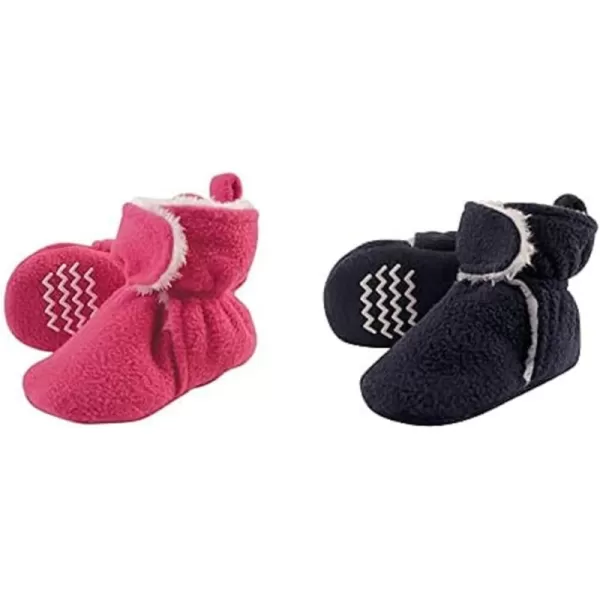 Hudson Baby Cozy Fleece and Sherpa Booties, 2-Pack