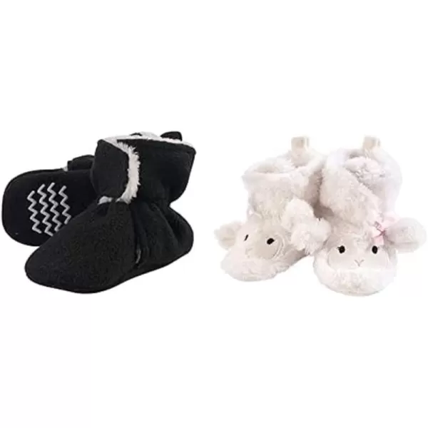 Hudson Baby Cozy Fleece and Sherpa Booties, 2-Pack