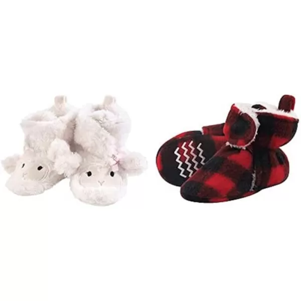 Hudson Baby Cozy Fleece and Sherpa Booties, 2-Pack