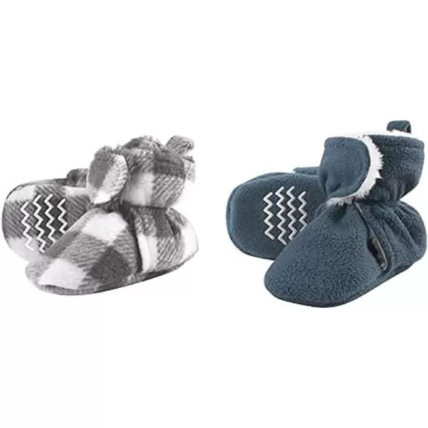 Hudson Baby Cozy Fleece and Sherpa Booties, 2-Pack