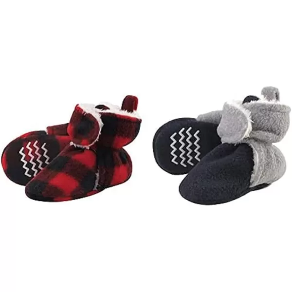 Hudson Baby Cozy Fleece and Sherpa Booties, 2-Pack