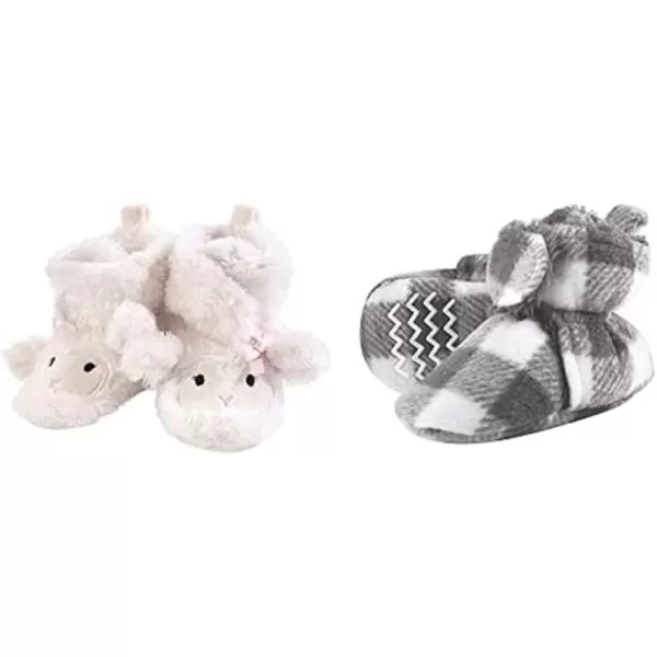 Hudson Baby Cozy Fleece and Sherpa Booties, 2-Pack