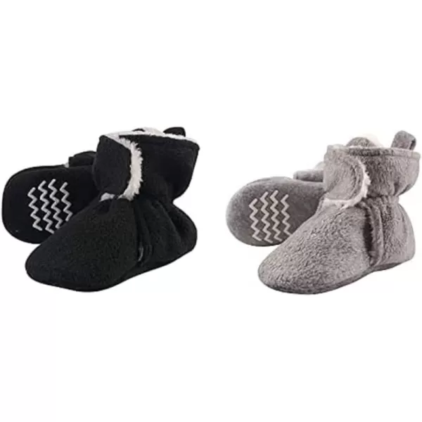 Hudson Baby Cozy Fleece and Sherpa Booties, 2-Pack