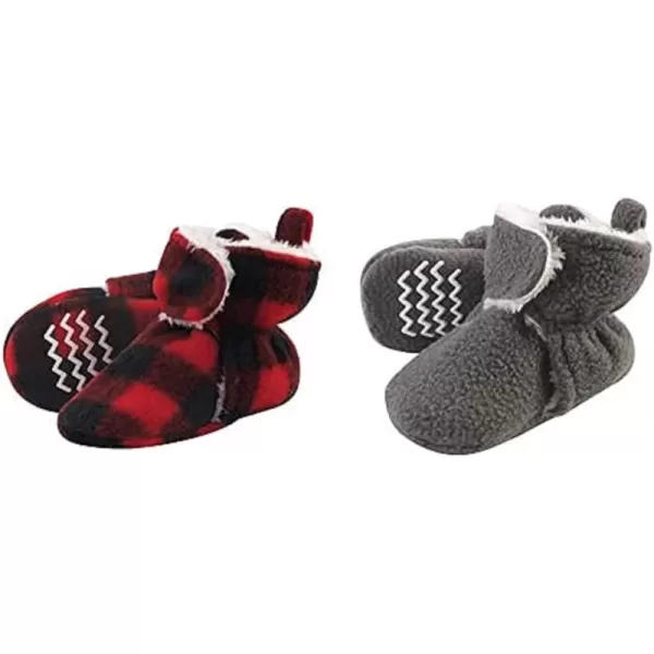 Hudson Baby Cozy Fleece and Sherpa Booties, 2-Pack