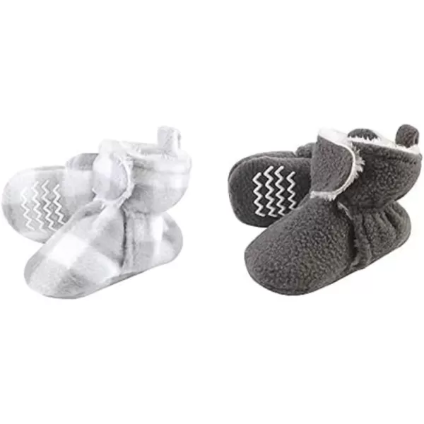 Hudson Baby Cozy Fleece and Sherpa Booties, 2-Pack