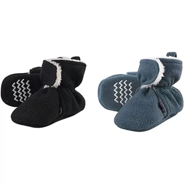 Hudson Baby Cozy Fleece and Sherpa Booties, 2-Pack