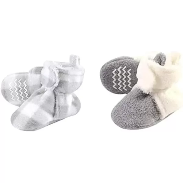 Hudson Baby Cozy Fleece and Sherpa Booties, 2-Pack
