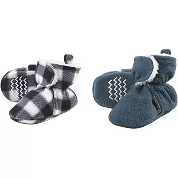 Hudson Baby Cozy Fleece and Sherpa Booties, 2-Pack