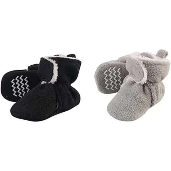 Hudson Baby Cozy Fleece and Sherpa Booties, 2-Pack