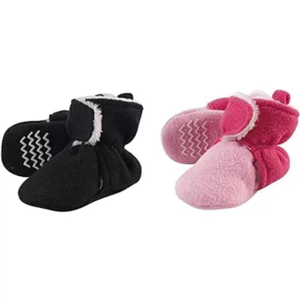Hudson Baby Cozy Fleece and Sherpa Booties, 2-Pack