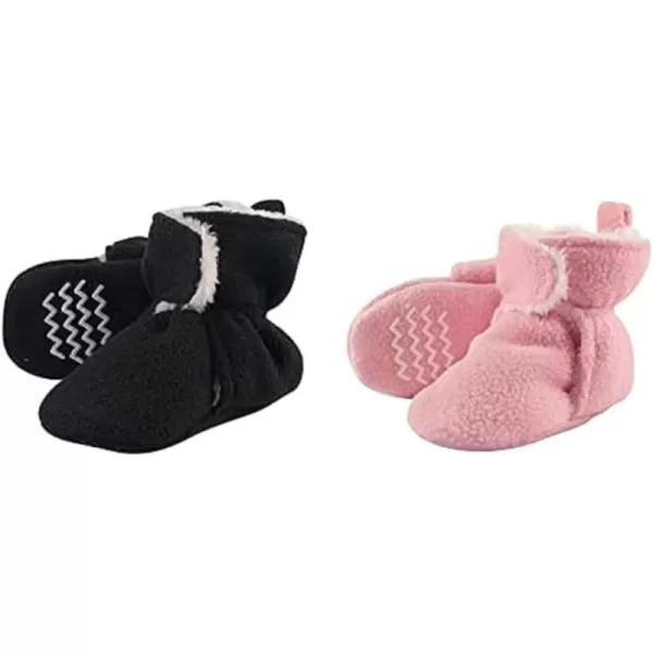 Hudson Baby Cozy Fleece and Sherpa Booties, 2-Pack