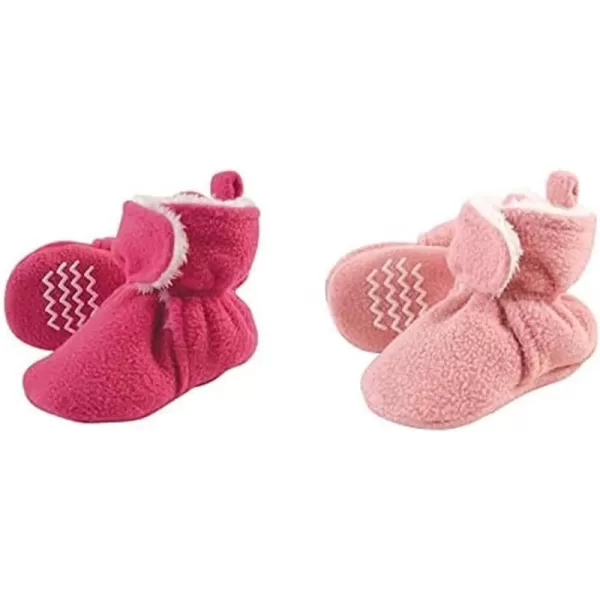 Hudson Baby Cozy Fleece and Sherpa Booties, 2-Pack