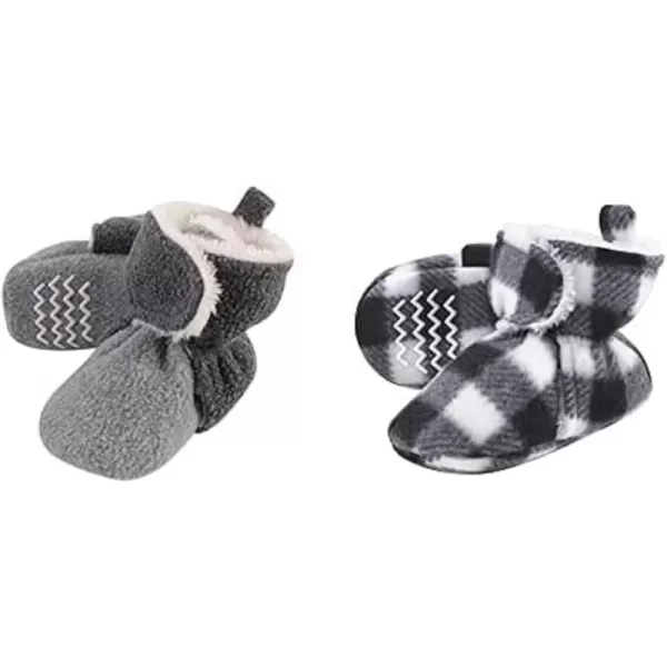 Hudson Baby Cozy Fleece and Sherpa Booties, 2-Pack