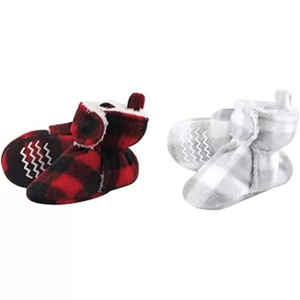 Hudson Baby Cozy Fleece and Sherpa Booties, 2-Pack