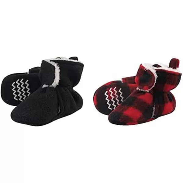 Hudson Baby Cozy Fleece and Sherpa Booties, 2-Pack