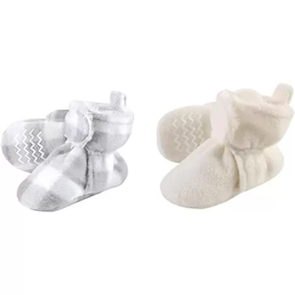 Hudson Baby Cozy Fleece and Sherpa Booties, 2-Pack